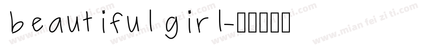 beautiful girl字体转换